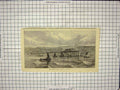 Original Old Antique Print New Promenade Pier Douglas Isle Man Boats