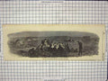 Original Old Antique Print Epsom Horse Races Sport Bivouacking Downs 18th