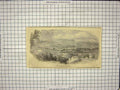 Original Old Antique Print Opening South Wales Railway Train Viaduct 18th