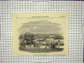 Antique Old Print Ref.877 1849 Windsor Castle Part Great Terrace View Eton