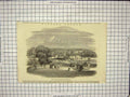 Original Old Antique Print View Windsor Castle Part Great Terrace Eton College