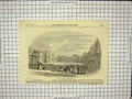 Original Old Antique Print 1846 Windsor Castle Great Quadrangle England London