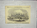 Original Old Antique Print 1846 Queen School England Windsor Great Park London