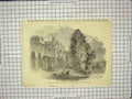 Original Old Antique Print St. Leonard'S-On-The-Hill Earl Derby Windsor London