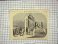 Original Old Antique Print 1864 Artist Ship Lilian Wilmington Harbour Carolina