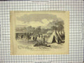 Original Old Antique Print Review Windsor Camp Great Park London Rifle Shooting