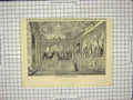 Old Antique Print State Apartments Queen Audience Chamber London England