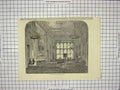 Original Old Antique Print State Ball Room Windsor Castle London England Queen
