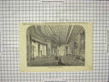 Original Old Antique Print Crimson Drawing Room Windsor Castle London England
