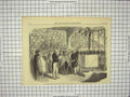 Original Old Antique Print 1864 Prince Wales Foundation Stone London Hospital