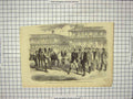 Original Old Antique Print Mr Jefferson Davis Scene Bidding Farewell Capture