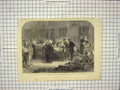 Old Antique Print War Midnight Scene Reichenberg Railway Station Bohemia