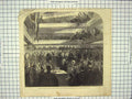Old Antique Print Lord Mayor London Foundation Stone Bridge Blackfriars