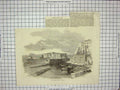Original Old Antique Print 1867 View Castello Dell Uovo Naples Italy Victorian