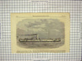 Original Old Antique Print 1868 Dutch Iron Clad Monitor Krokodil Ship Victorian