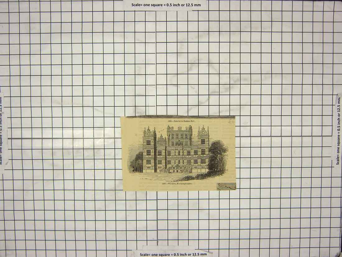 Original Old Antique Print Wollaton Northamptonshire England Architecture
