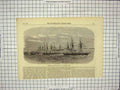 Original Old Antique Print 1868 Expedition Pirates Persian Gulf War Ships 19th