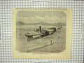 Original Old Antique Print Raising Steamer Wolf Sunk Belfast Lough Ireland Ship