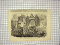 Old Antique Print Arrival Lady Lord Braybrooke Audley End Saffron Essex
