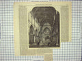 Original Old Antique Print 1869 St. Peter'S Church Gravel Lane London England