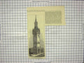 Original Old Antique Print 1878 New Clock Tower Newington-Butts Architecture