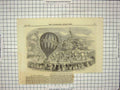 Original Old Antique Print 1859 Juvenile Fete Balloon Race Cremorne Gardens