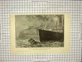 Original Old Antique Print 1889 Collision Irish Channel Irene Banshee Ships