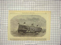 Original Old Antique Print 1866 Launch Jumna Indian Troop Ship Jarrow Tyne 19th