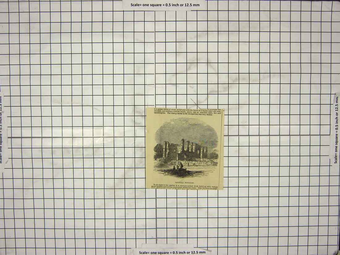 Original Old Antique Print Sopwell Nunnery Ruins
