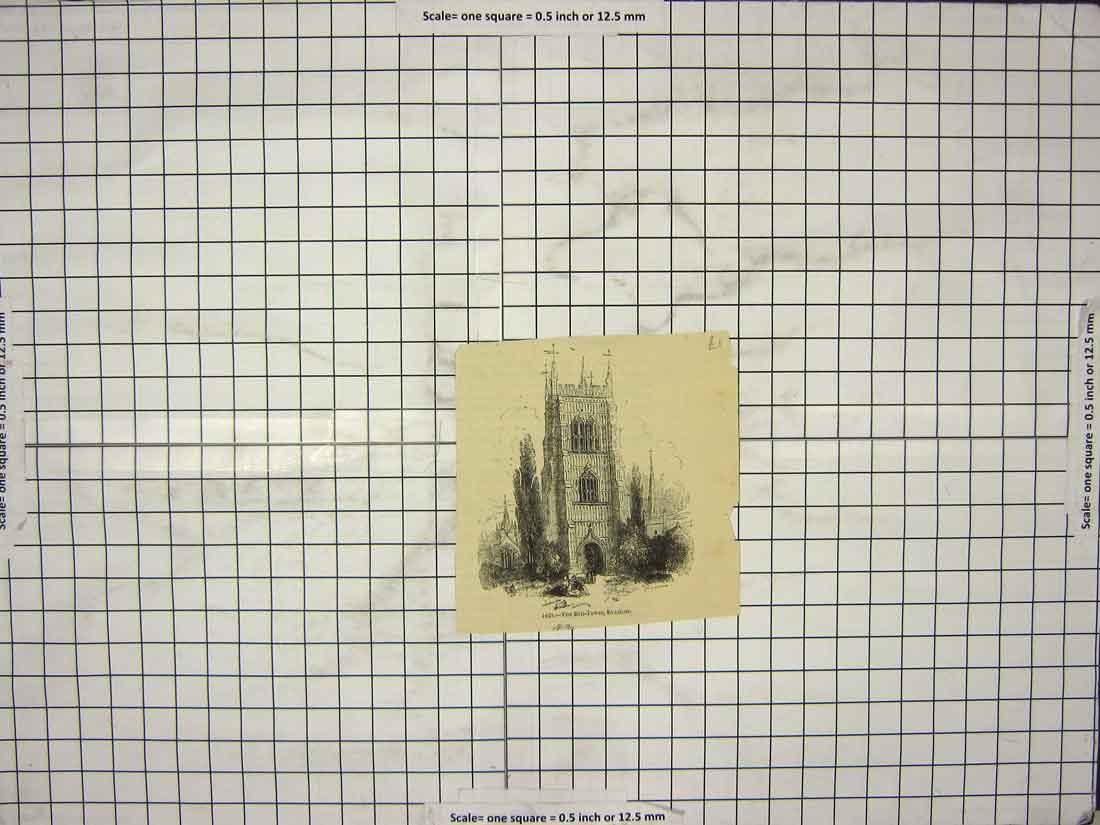 Original Old Antique Print Bell Tower Evesham England Architecture