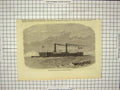 Original Old Antique Print Brazilian River Gun Boat Colombo Ship