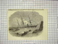 Original Old Antique Print Ship Wreck Chilian Steamer Cazador Life-Boats