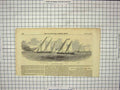 Old Antique Print 1852 Regatta Lisbon William Edwards Corca Arrow Yacht 19th