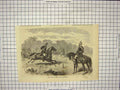 Original Old Antique Print Men 8Th Bengal Cavalry Kurtub Siers War Horses