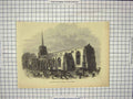 Original Old Antique Print 1871 St. Margaret'S Church Lowestoft Architecture