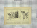 Original Old Antique Print 1887 Life San Remo Madonna Della Costa Terrace Town