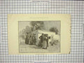 Original Old Antique Print 1889 Flower Shop San Remo Shopping 19th