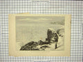 Original Old Antique Print 1887 Greely Arctic Expedition North Point Explorers