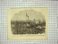 Original Old Antique Print 1866 Inauguration Prince Consort Statue Sydney Wales
