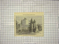 Original Old Antique Print Napoleon Monument Battle Fild Leipsic War Statue