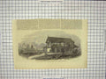 Old Antique Print Railway Station Guadalupe Hidalgo City Mexico America