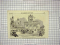 Old Antique Print 1852 President Triumphal Arch Pont D'Austerlitz Paris 19th