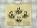 Original Old Antique Print 1864 Royal Academy Leighton Cooke Calderon Stephens
