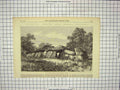 Old Antique Print 1868 Dolmen La Roche Aux Fees Esse Druidical Brittany 19th
