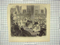 Original Old Antique Print Royal Party Norwich Musical Festival Andrew'S Hall