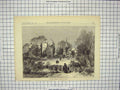 Original Old Antique Print 1868 Scene Christmas Morning Church Family Snow 19th