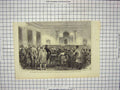 Original Old Antique Print Smithfield Club Cattle Show Berners Hall Herdsmen
