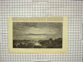 Original Old Antique Print Scene Moonlight Shore Teniswood Fine Art