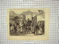 Original Old Antique Print General Election Voters Poll Elections Government