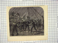 Original Old Antique Print Atlantic Telegraph Expedition Foul Flake Cabl Coil